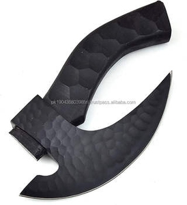 Cuchillo para Pizza Multiusos con Mango de Madera Ecológico, Hoja de Damasco de Espiga Completa, Funda de Cuero Tradicional y Logotipo Personalizado - Product Image 3