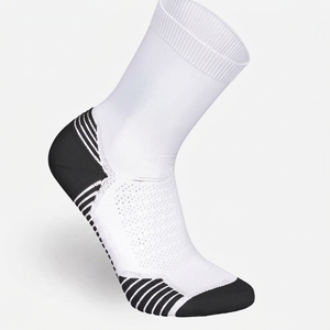 <b>Men's</b> White Ankle <b>Socks</b> Breathable Knitted Solid Pattern Regular Style Summer Sports Wear - Product Image 4