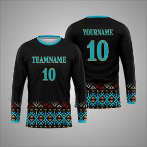Maillot de sport respirant personnalisé à manches longues par sublimation, impression personnalisée du nom et du numéro de l'équipe, entraînement athlétique - Product Image 1