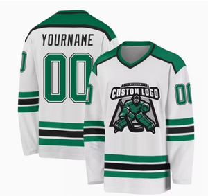 Custom <b>Ice</b> Hockey Jersey Men Long Sleeve Sublimated Print Moisture Wicking Polyester VNeck Adult Uniform - Product Image 2
