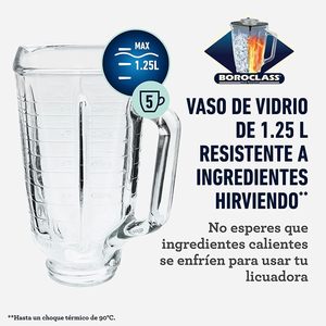 Licuadora Oster Original de 3 Velocidades con Jarra de Vidrio de 5 Tazas y Acabado Cromado Resistente - Product Image 6