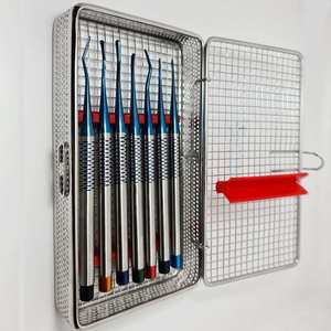 Juego de 7 elevadores dentales de acero inoxidable alemanes PDL Proximators Luxating con cassette, instrumentos quirúrgicos dentales de calidad estadounidense y europea. - Product Image 6