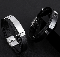 Bracelet en silicone et acier inoxydable haut de gamme, gravure personnalisée, cadeau pour homme, accessoires de bijouterie