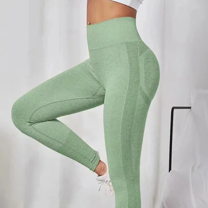กางเกงเลกกิ้งออกกำลังกายผู้หญิงแบบยืด ทรงเข้ารูป สำหรับโยคะและกีฬา  ผ้าย้อมสีแบบแอซิดวอช - Product Image 2