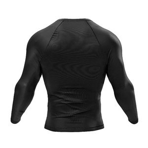 Ensemble de protection contre les éruptions cutanées noir à manches longues unisexe pour adultes, maillot de bain respirant à manches courtes BJJ MMA, kit de protection solaire UPF 50+ - Product Image 3