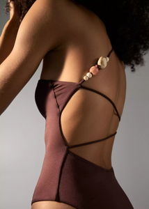 Ruched Solid Full Coverage Brazilian <b>Push</b> <b>up</b> Woven One Piece <b>Swimsuit</b> - Product Image 2