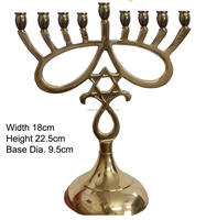 Candélabre en laiton fait main à 7 branches, Menorah pour mariages et Noël, Temple de Jérusalem, 12 Tribus d'Israël, antique