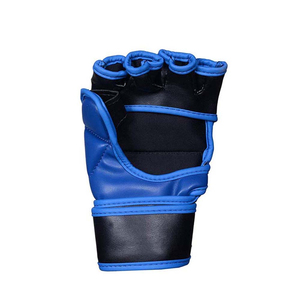 Gants de boxe MMA en cuir respirant à demi-doigts réglables pour hommes et femmes, pour grappling, sparring et arts martiaux - Product Image 3