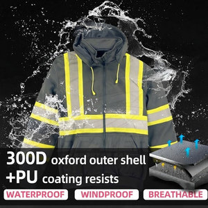 Hot Supplier SCALER SPORTSWEAR Industrial Safety Reflective Hoodies ANSI Class 3 <b>Waterproof</b> High Visibility Outdoor Training - Product Image 5