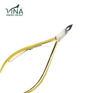 Gold Coated <b>Cuticle</b> Cutter VNC-20-GC Vina Medium Handle <b>Tool</b> for Precise Nail Prep - Product Image 2