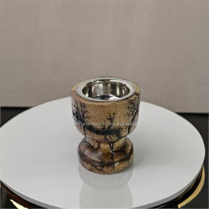 Handmade Bone and Resin Inlay Brass Wooden Candle Stand Festival-Use <b>Tea</b> <b>Light</b> Holder for Home Decoration - Product Image 6
