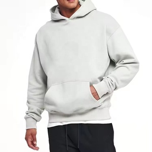 Boxy Drop Shoulder Regular Fit Winter Hoodie 100% Cotton <b>Men</b> Sweatshirt Custom Printed Zipper Design High Quality <b>Pullover</b> - Product Image 2