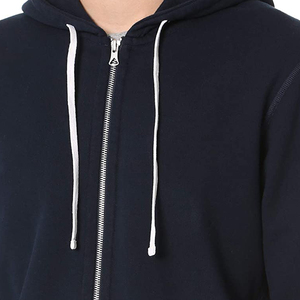 Sweat à capuche zippé décontracté en molleton pour homme, avec logo personnalisé, impression 3D en relief, haute qualité, imperméable, 100% coton - Product Image 6