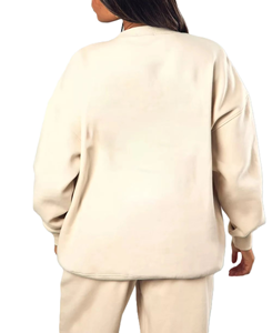 Sweat-shirt à capuche décontracté pour femme, automne-hiver, haute qualité, broderie 3D, tissu imprimé, imperméable, écologique, OEM, streetwear - Product Image 4