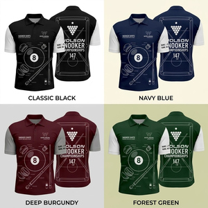 Camiseta Deportiva de Snooker de Manga Corta, Transpirable y Elástica para Entrenamiento y Torneos de Billar - Product Image 2