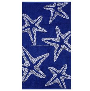 Serviettes de camping personnalisées imprimées, motif étoile de mer, serviettes de plage en tissu éponge, vente en gros, exportation - Product Image 6