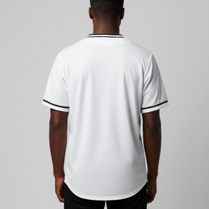 OEM Wholesale Custom High Quality Baseball Uniform <b>White</b> Jersey Plain <b>Button</b>-Up Plus Size 100% Polyester Custom Logo 2026 - Product Image 4