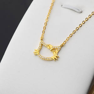 Pendentif en argent S925 Jian, collier pour femme avec chaton, ensemble de 4 à 5 perles, chaîne claviculaire, accessoire fin, pendentifs, breloques, bijoux DIY 349 - Product Image 2