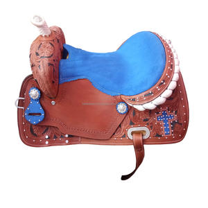 100% cuir de vache cuir Western selle cheval Tack baril Trail selles plaisir Trail cheval cuir selle en vrac - Product Image 1