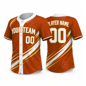 Maillots de baseball en gros, design personnalisé, respirants, légers, séchage rapide, unisexe, vêtements d'équipe, manches courtes, grandes tailles - Product Image 2