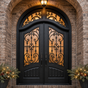 Puertas de Entrada Exteriores de Hierro Forjado de Lujo: Diseños Hechos a Mano Personalizados con Durabilidad Duradera y Seguridad Confiable - Product Image 4