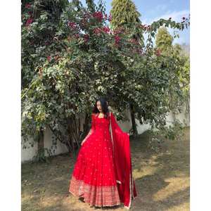 Hermosos vestidos de noche para fiestas Vestido elegante con Dupatta-para mujeres elegantes - Product Image 5