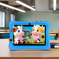 Tablet Android 12 7 inci untuk anak-anak, MTK Quad Core baterai 3000MAH resolusi 1024x600 Wi-Fi untuk pembelajaran elektronik