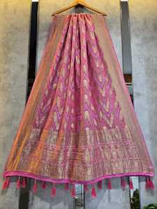 Dupatta en Georgette Pure Khadi Bandhej Leheriya, Collection de Dupatta Traditionnelle Ethnique de Créateur pour Mariage, Fête et Cérémonie - Product Image 4