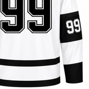 Maillot de hockey sur glace blanc pour hommes, manches longues, en polyester, pour équipe sportive, entraînement et match, vêtements de sport - Product Image 5