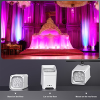 U`King 6X18W LED 6 en 1 RGBWA UV Par Light con Control Remoto, Batería Recargable, DMX Inalámbrico, Luz de Escenario