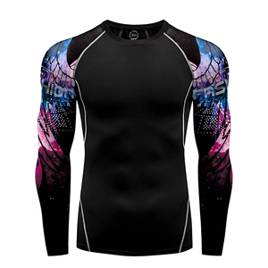 <b>Custom</b> <b>Design</b> Men <b>Compression</b> Rash Guard <b>Shirt</b> UPF 50+ Eco-Friendly Quick Dry Breathable Spandex/Polyester Gym Wear Hot Sale - Product Image 2