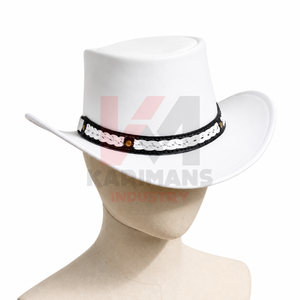 Chapeaux de cowboy en cuir véritable de qualité supérieure, style ranch et rodéo, personnalisation de marque, vente en gros pour importateurs et distributeurs - Product Image 4