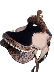 ADEEFA, sillín de carreras de barril occidental de cuero hecho a mano con construcción duradera, diseño ligero, calidad Premium - Product Image 3