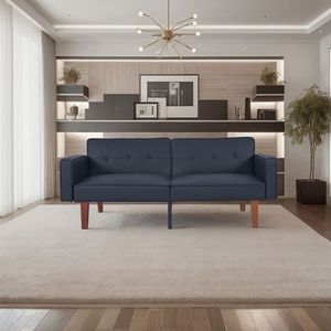 Divano da Soggiorno 2131-BLACK in PU Nero Opaco - Product Image 1