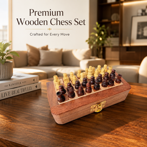 Juego de Ajedrez Magnético Portátil de Madera con Tablero Plegable para Guardar |   Juego de Ajedrez de Viaje Hecho a Mano para Niños, Adultos y Familias, Ideal para Regalo - Product Image 2