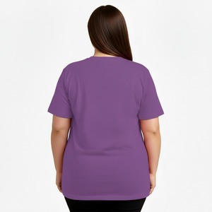 เสื้อยืดโอเวอร์ไซส์ผู้หญิงไซส์ใหญ่พิเศษ รุ่นใหม่ ทรงหลวม แขนสั้น คอกลม ผ้าถัก คอตตอน เสื้อยืดลำลองสำหรับฤดูร้อน - Product Image 2
