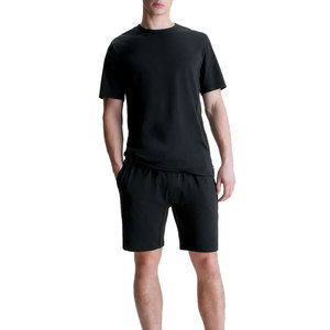 T-shirt pour homme à manches courtes, col rond, gris foncé, coupe ajustée, décontracté, séchage rapide, tricoté, 100% polyester, couleur unie, streetwear - Product Image 4