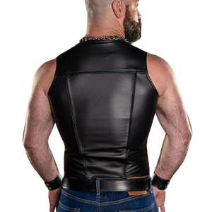 Camisa Clásica de Piel de Cordero para Hombre, Diseño Formal Negro Elegante, Sin Mangas, Anti-UV y Transpirable para un Estilo Audaz - Product Image 6