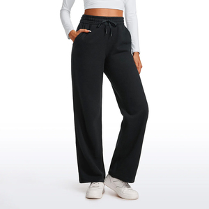 Pantalons de survêtement pour femmes personnalisables, impression de logo, étiquettes personnalisées, hiver, devant plat, respirant, écologique, yoga, gym - Product Image 1