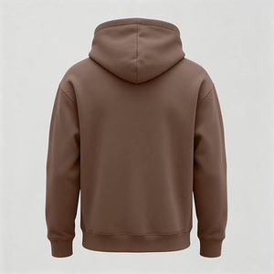เสื้อสเวตเชิ้ตมีฮู้ดสีน้ำตาลสำหรับผู้ชาย ทรงปกติ สีพื้น ผ้าถัก มีกระเป๋า ดีไซน์ลำลอง ใส่ได้ในฤดูใบไม้ร่วง - Product Image 6