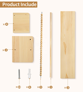 Étagères murales flottantes en bois naturel pour chambre d'enfant, organisateur de livres pour enfants, support de rangement suspendu pour chambre et cuisine - Product Image 6