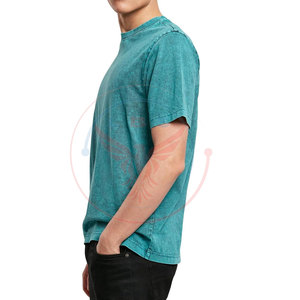 T-shirts pour hommes Street Wear, dernier design, effet délavé, 100% coton, couleur unie, grandes tailles, respirants, écologiques - Product Image 4