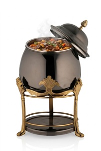 Luxury Affordable Stainless Steel <b>Buffet</b> Chafing Dish Single Piece Food <b>Warmer</b> with Glass Lid At Best Price - Product Image 4