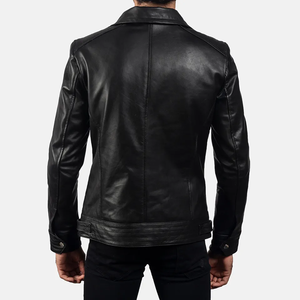 Men’s Leather Motorcycle <b>Jacket</b> – Winter <b>Fleece</b> <b>Lined</b> Zipper Closure Custom Logo OEM ODM Wholesale - Product Image 5