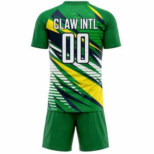 ชุดฟุตบอล CLAW INTL แบบ unisex แขนยาว สีเขียวเหลือง พิมพ์ลายแบบ Sublimation ระบายเหงื่อได้ดี ปรับแต่งได้ ผลิตจากโพลีเอสเตอร์ 100% ป้องกันรังสียูวี - Product Image 4