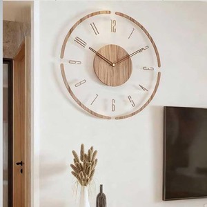 Reclaimed Acacia Wood <b>Decorative</b> <b>Wall</b> <b>Clock</b> Wholesale | Natural Grain Design - Product Image 1