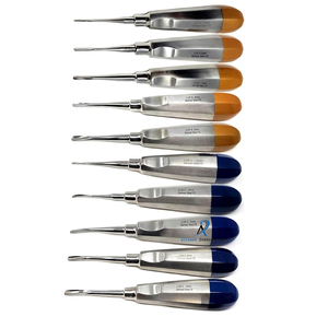 Juego de Elevadores Dentales Luxadores Rectos y Curvos, Osteótomos, Periotómos, Extractores Apicales para Extracción de Raíces, Kit de Instrumentos Quirúrgicos, 10 Piezas - Product Image 2