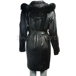 Chaqueta de Cuero Genuino para Mujer, Estilo Casual, Color Sólido, Tejida, de Alta Calidad, para Uso Diario - Product Image 4