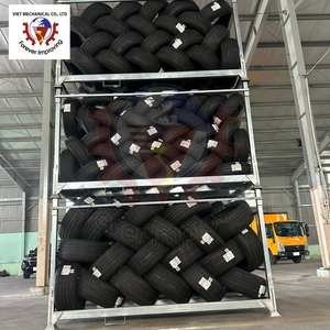 Heavy Duty Metal Foldable Tire <b>Storage</b> Rack for Efficient Warehouse Organization and Long-Term Durability - Product Image 2