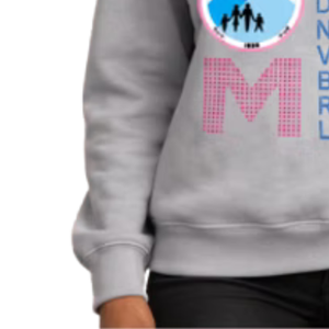 เสื้อสเวตเชิ้ตคอกลมสีเทาสำหรับผู้หญิง แบรนด์ Bling MOM Love แขนยาว สวมใส่สบายทุกวัน เสื้อผ้าแฟชั่นลำลอง - Product Image 3